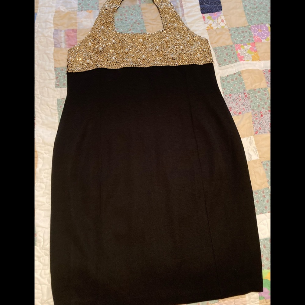 Evening /Party dress Black/Gold